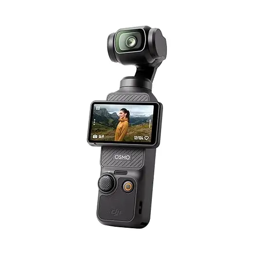 Osmo Pocket 3, Vlogging Camera with 1'' CMOS & 4K/120fps Video, 3-Axis Stabilization, Fast Focusing, Face/Object Tracking, 2" Rotatable Touchscreen, Small Video Camera for Photography, YouTube