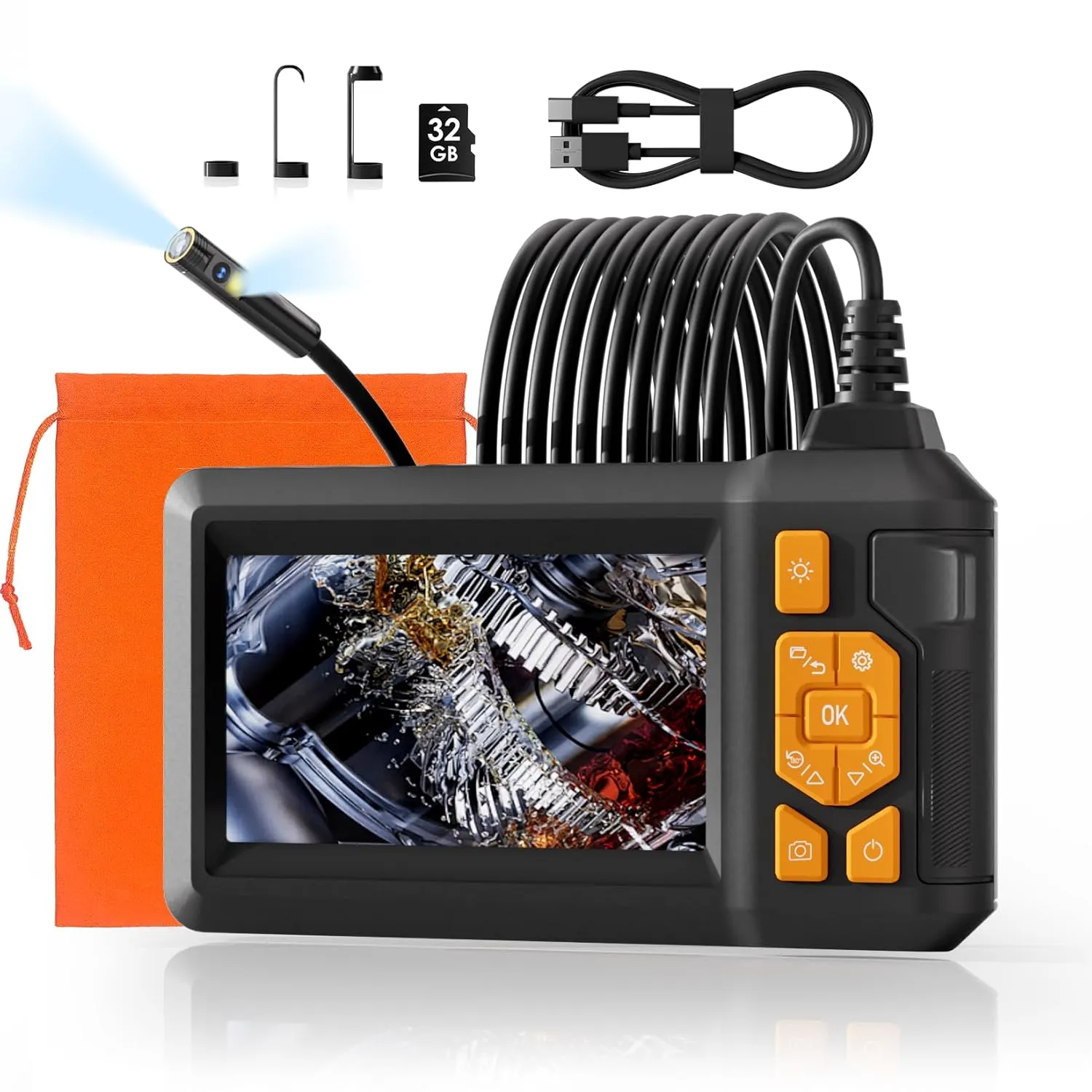 Digital Inspection Endoscope Camera with LCD Screen