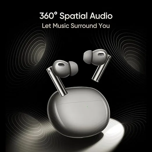 Ear Wireless Buds Air 6 Pro with Dual Drivers(11Mm+6Mmtweeter),40 Hrs Play Time,50 Db ANC,Lhdc 5.0,55Ms Low Latency,360° Spatial Audio,Ip55 Dust&Water Resistant,Bt V5.3,Titanium Twilight